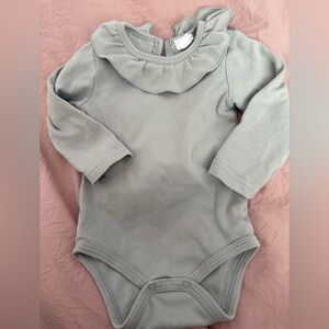 Jamie Kay Dusty Green Ruffle Collar Bodysuit